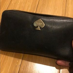 Black leather Kate Spade wallet